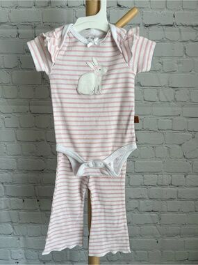 ⭐️⭐️PICK 5 / $20 Lila & Jack Pink & White Striped Baby Girl Outfit